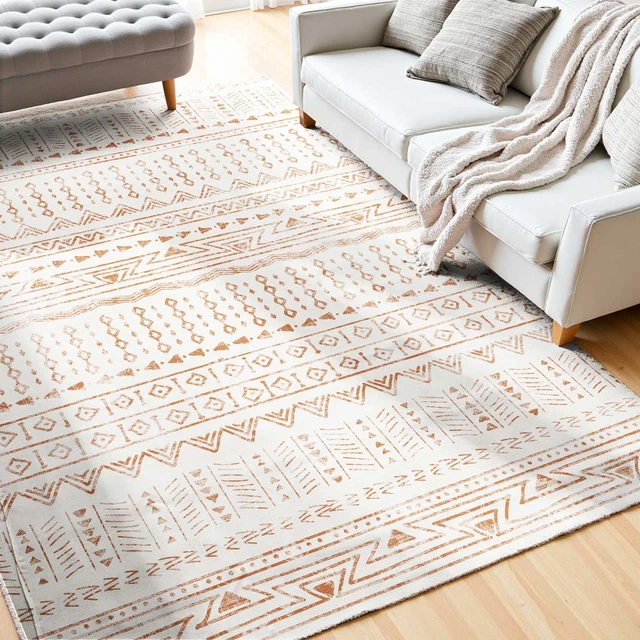 Tapis shaggy à poils longs ultra doux - 200 x 290 cm - Beige- DOLCE
