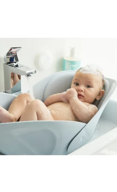 Frida Baby Soft Sink Baby Bath|Easy to Clean Baby Bathtub + Bath Cushion That...