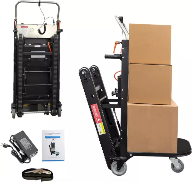 Electric Stair Climbing Dolly Battery Powered 500W Folding Hand Truck Trolley