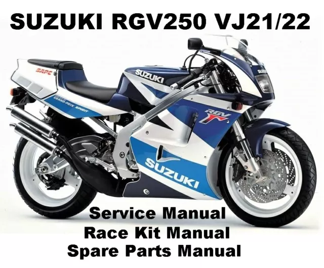 SUZUKI RGV250 Owners Service Workshop Repair Parts Manual VJ21 VJ22 PDF files