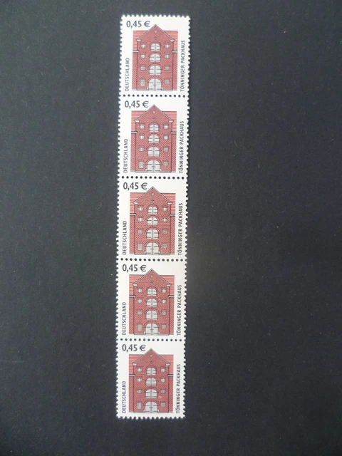 Bund Rollenmarken, SWK MiNr.  2299 ** postfrisch MNH, 5er-Streifen mit Nummer