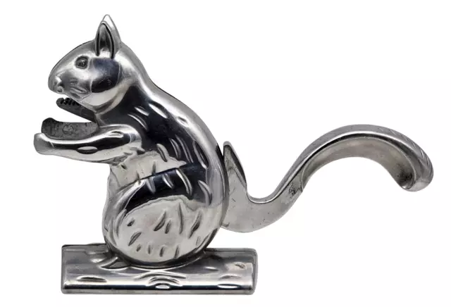 VINTAGE Chrome Figural Squirrel Nut Cracker ~ Great for Christmas!
