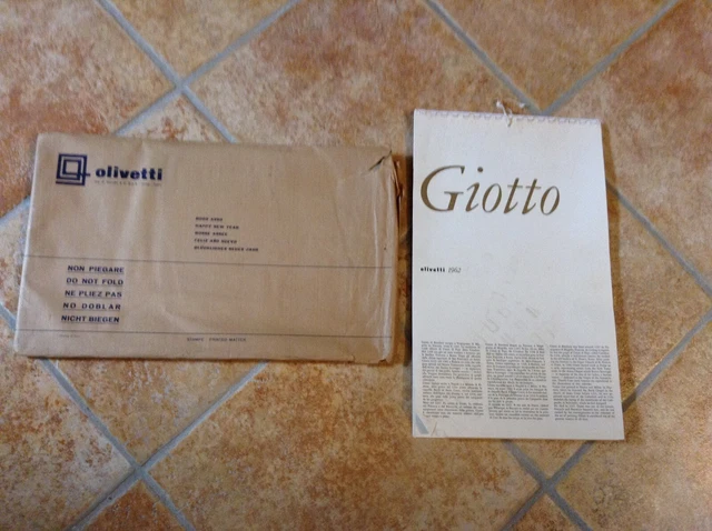 Calendario Olivetti Originale 1962 - Giotto