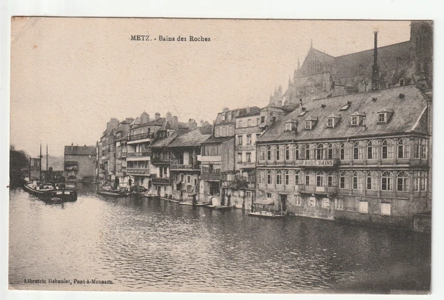 METZ - Moselle - CPA 57 - Les Roches - Bains des Roches - Peniche