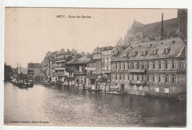 METZ  - Moselle - CPA 57 - Les Roches - Bains des Roches - Péniche