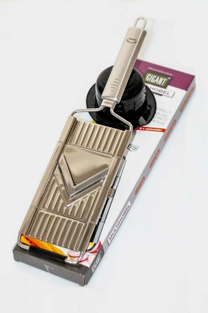 NOVA Gigant Waffel- & Welleneinsatz Für 4-fach Gemüsehobel – Edelstahl, Silber, Für Kreative Schnitte