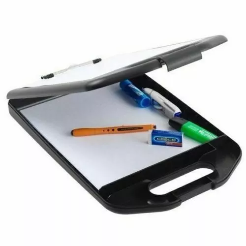 4 x    Celco 0280510 Portable Storage Clipboard A4  F/C 320mm x 230 x 27mm Black