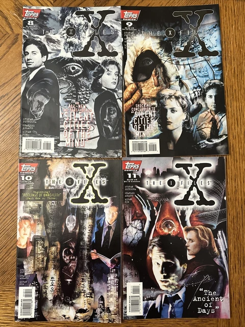 X-Files Topps Comic Book Lot Issues 8-11 1990s Mulder Scully Aliens Outer Space