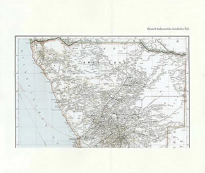 Deutsch Südwestafrika - Nördlicher Teil Namibia Swakopmund Kolonialatlas 26