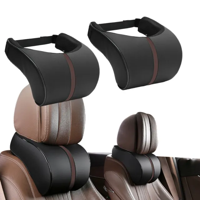 2x Car Seat Headrest Pad Memory Foam Neck Pillow Head Rest Pad Support Cushion