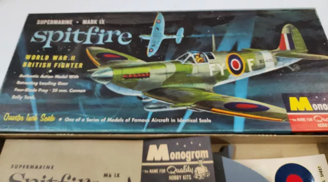 Monogram Supermarine Mark IX Spitfire World War II British Fighter Model Kit