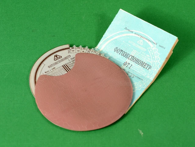 Vintage 1975 Photo Light Exposure Meter USSR FT-1 With Instructions Working