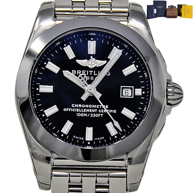 Breitling New Galactic Quartz W72348 Steel DISCONTINUED Box/P/FactoryWTY#BR116