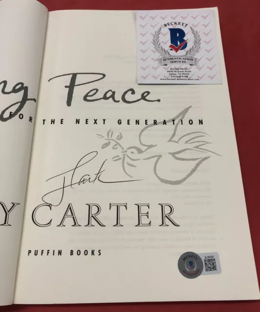 BECKETT COA CERTIFIED PRESIDENT JIMMY CARTER SIGNED BOOK! 100% REAL BAS! C11a