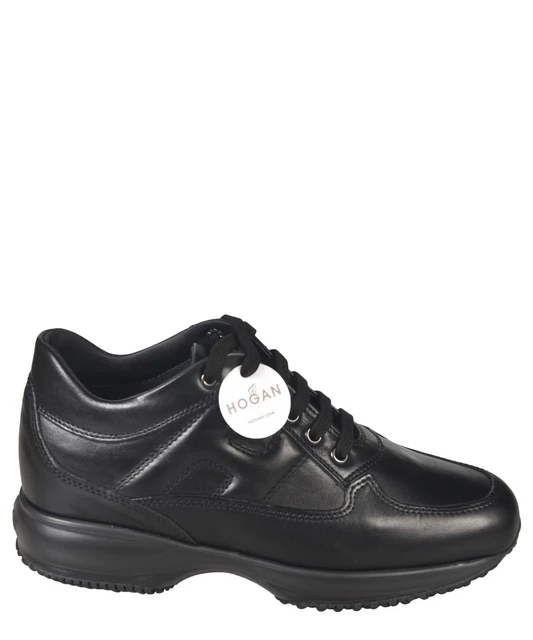 HOGAN BASKET FEMME interactive HXW00N00010ZKAB999 logo Pelle Black