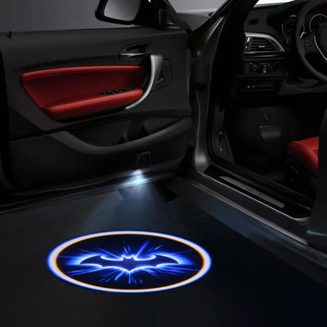 2x LED azul Dark Knight Batman coche puerta láser proyector de bienvenida luces