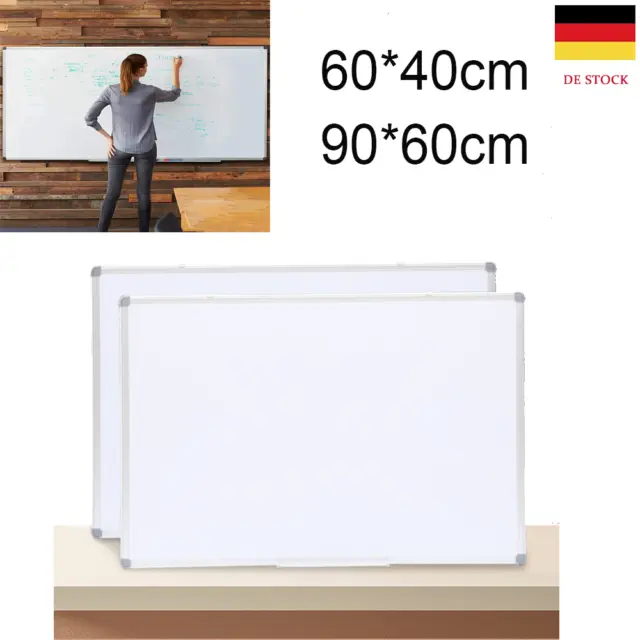 Whiteboard Magnettafel Wandtafel in 90x60cm lackiert Schreibtafel Magnetboard