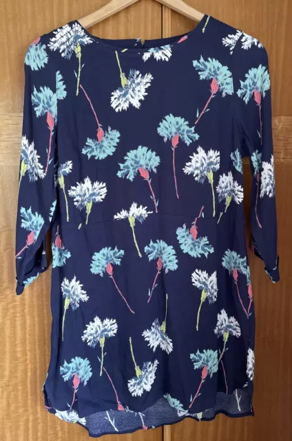 White Stuff Navy Flower Tunic Top Dress 12