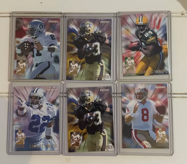 1994 Fleer League Leader Lot🔥Emmitt Smith🔥Steve Young🔥Tim Brown🔥 HOF’ers!