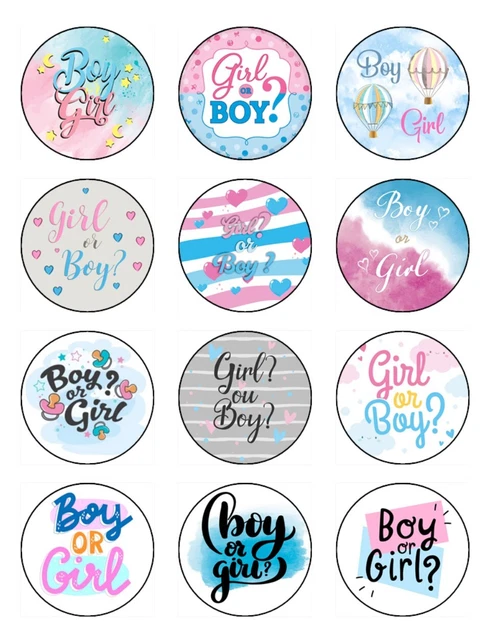 BABY SHOWER GENDER REVEAL Cake Toppers Edible Icing Image Designer