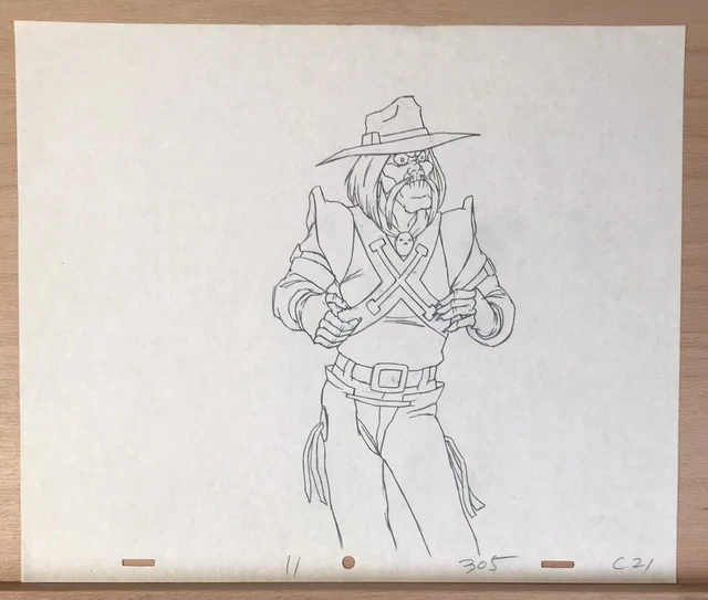 BRAVESTARR Original Animation Production Art Drawing Filmation
