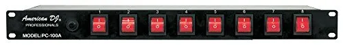 American DJ PC-100A 19-Inch Rack Light Power Center W/ 8 Lighted Switches New