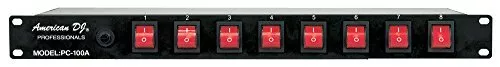 American DJ PC-100A 19-Inch Rack Light Power Center W/ 8 Lighted Switches New