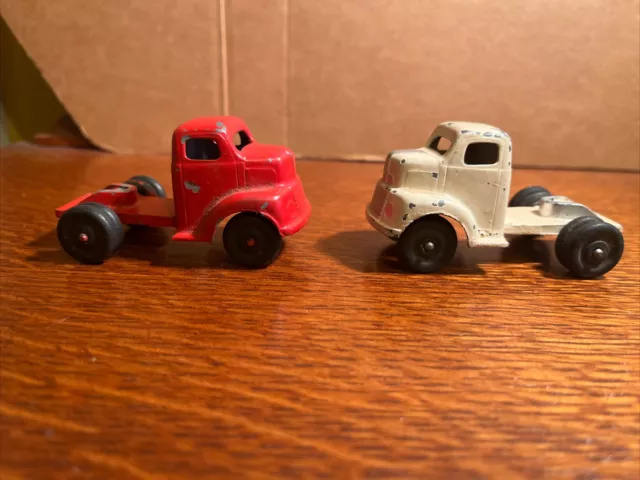 (2) Ralstoy #3 Diecast Toy Truck Cabs 1950s Vintage Made in USA