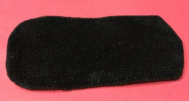 Vintage Black Glass Beaded Eyeglass Case