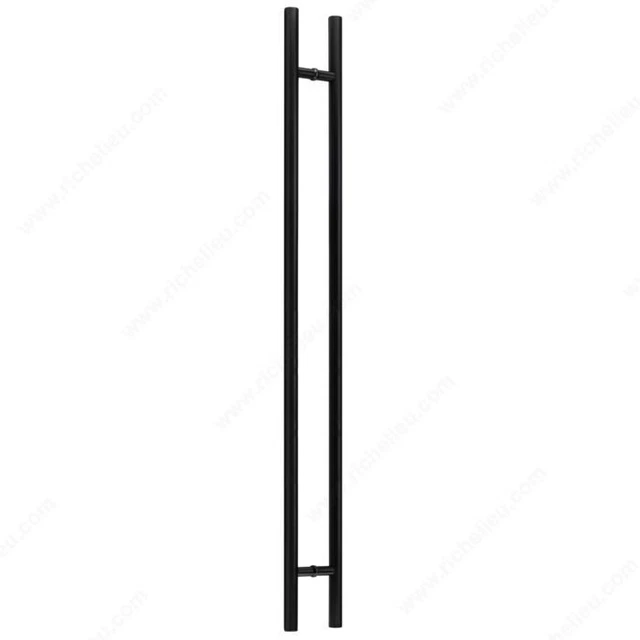 48" Entry Door Pull Handle Matte Black stainless Ladder Handle glass/wood door
