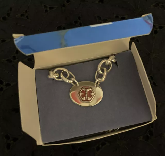 Collar de alerta médica vintage Avon 16-18 pulgadas ajustable grabado: de colección para diabéticos