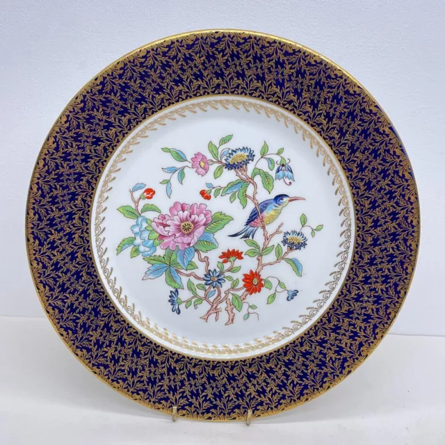 Vintage Aynsley Pembroke Bone China Decorative Plate Blue Gold Gilt 27Cm :P1