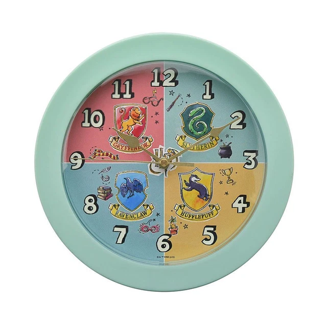 OFFICIAL HARRY POTTER Charms House Crests Glow in the Dark Wall Clock