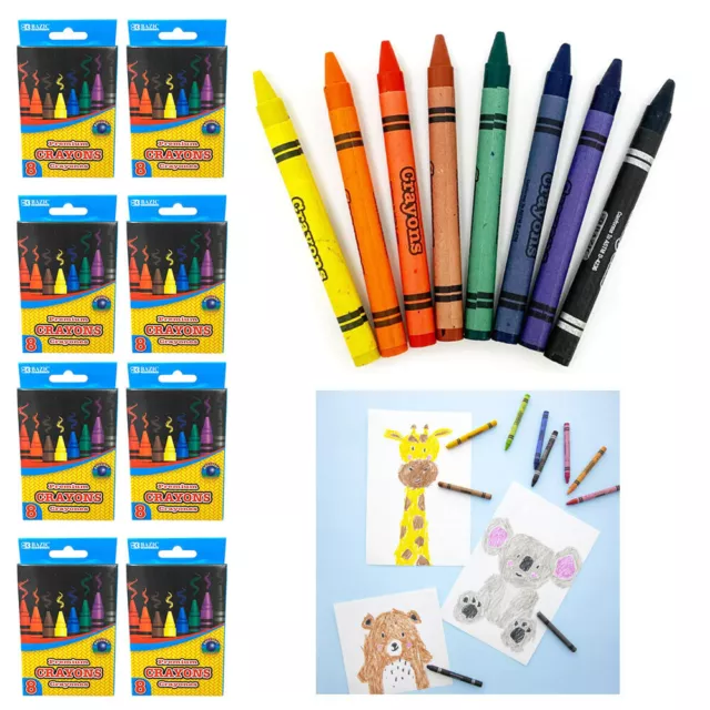 XMMSWDLA Crayons For Kids Ages 4-8 Blue Pen8-In-1 Rotating Multi-Color  Crayon Does Not Dirty Hand Crayon 8 Color Press Rotating Crayon Fine Point  Pen
