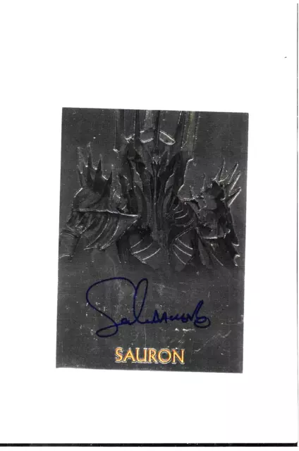 Sala Baker Auto LORD OF THE RINGS Trilogy SAURON Autograph DEADPOOL Topps Marvel