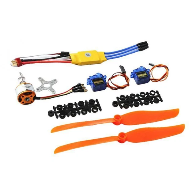 abcGoodefg A2212 1400KV RC Motor sin escobillas 30A ESC Motor SG90 Micro servo 8060 Juego de
