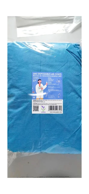 AMZ Medical Supply Disposable Lab Coats for Adults XX-Large, Blue Medical Dis...
