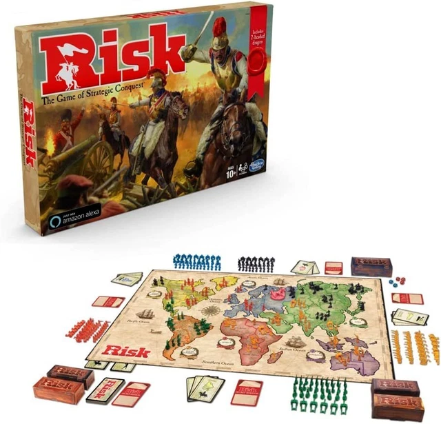 Risk Game With Dragon; For Use With Amazon Alexa; Strategy Board Game Ages 10...