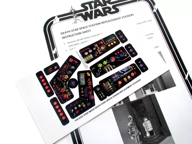 CUSTOM DIE CUT STICKERS for VINTAGE STAR WARS - DEATH STAR SPACE STATION