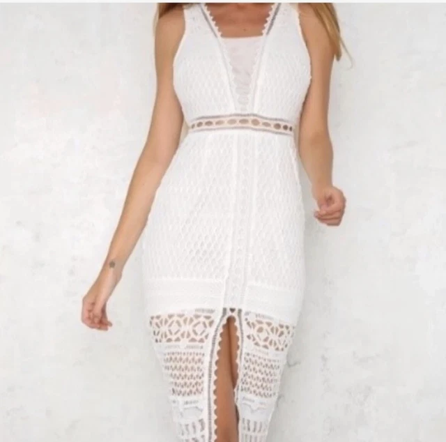 LOVE TRIANGLE WHITE Dress Size 10 11.87 - PicClick UK