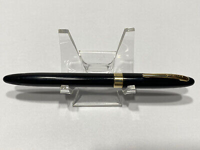 Sheaffer Black Snorkel Filler Gold Filled Trim 5/14K Medium Nib Fountain Pen