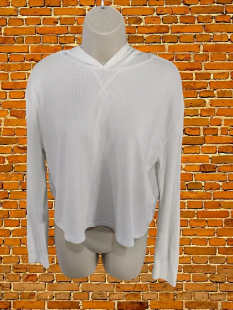 WOMENS HOLLISTER SIZE Uk Medium White Long Sleeve See Through