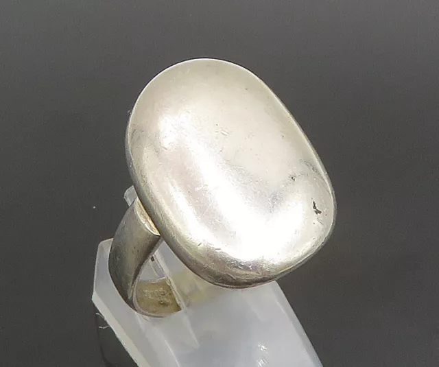 ESPAÑA 925 Plata Esterlina - Anillo Vintage Minimalista Marco Inclinado Talla 8 - RG25359