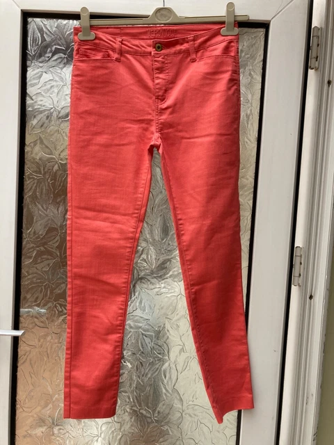 Vero Moda Ladies Peach Skinny Jeans With Stretch Size 10 Vgc