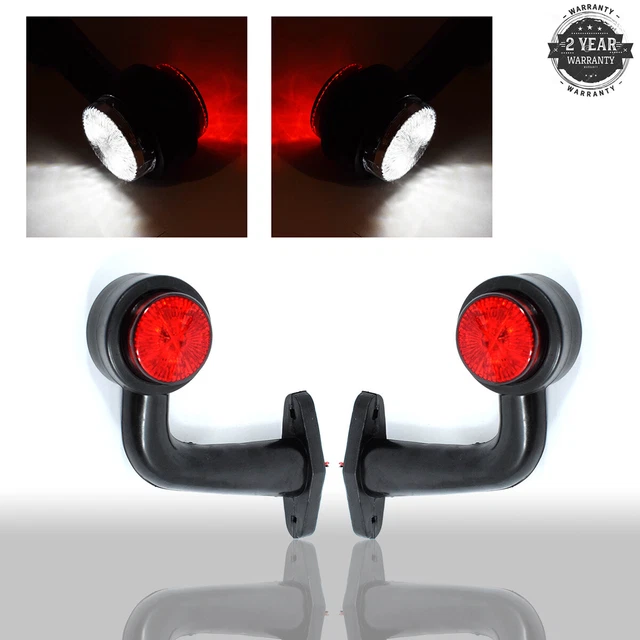 6 Luci LED 24V Bianche Per Camion, Caravan, Rimorchio &ndash; Posizioni Multiple, Universali