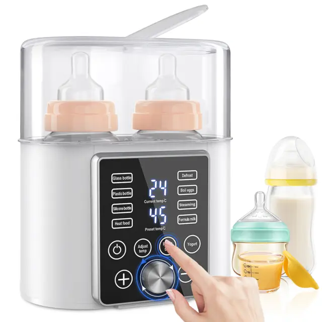 Baby Bottle Warmer, 12-In-1 Babies Fast Bottle Milk Warmer, Double Food Heater D