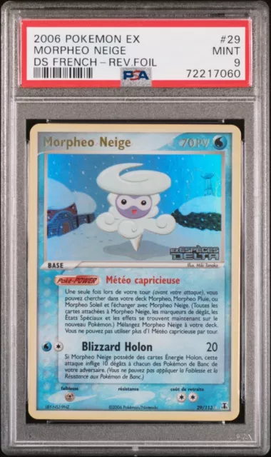 Carte Pokémon Morpheo Neige Holo Reverse 29/113 PSA 9 EX Espèce Delta - FR 🔥
