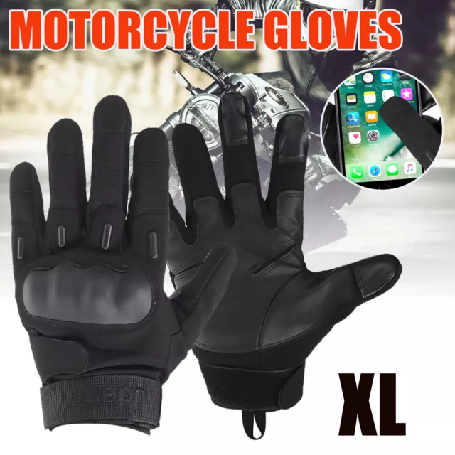 Motorradhandschuhe Herren Motorrad Handschuhe mit Knöchelprotektor Touchscreen