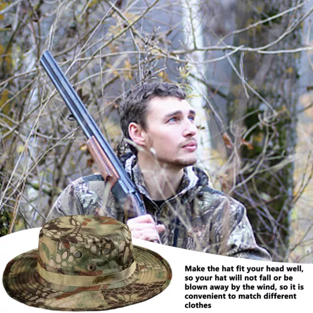 Tactical Boonie Hat Bucket Cap Military Camo Wide Brim Sun Bush Booney Fishing 3