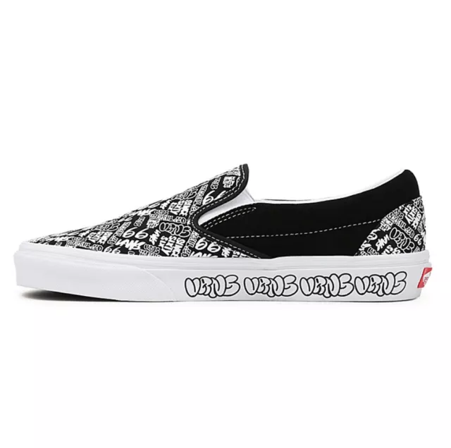 Vans Classic Graphic Slip-On Trainers / Black White / Unisex / RRP £60